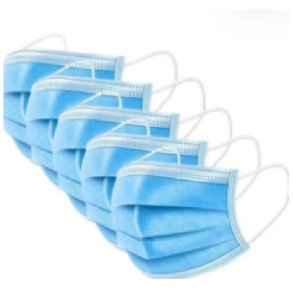 Three Ply Non Woven Face Mask (2 White & 1 Blue), 12pcs/Pkt