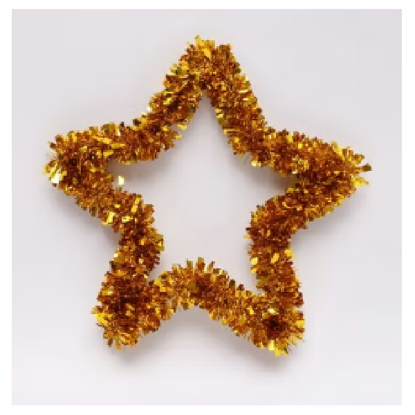 30cm PET Christmas Star Wreath Gold
