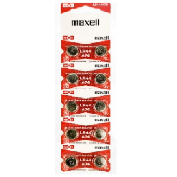 Lr44 Button Cell Batteries Pack Of 10 Maxell