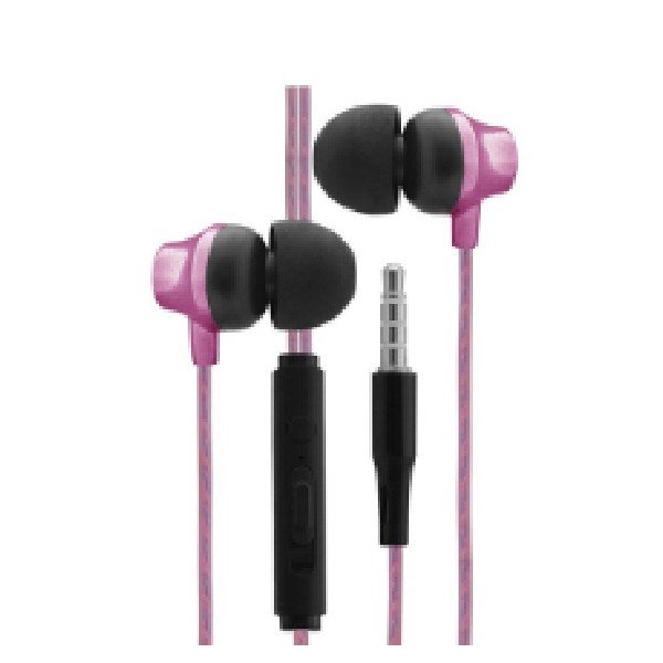 Cliptec Urban-Music Multimedia In-Ear Earphone With Microphone And Controller(Roae Pink)