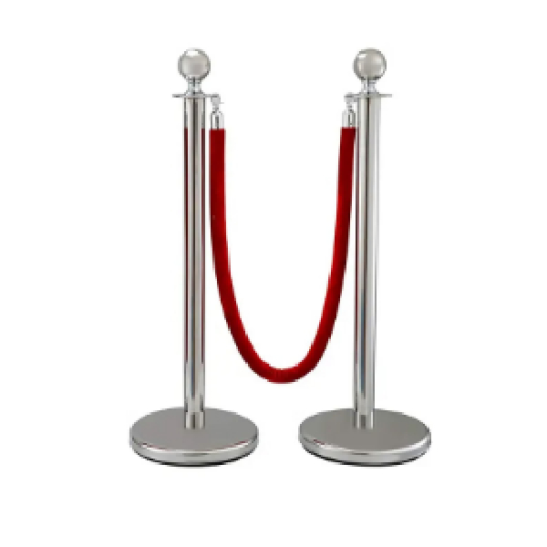 Silver Pole With Crown, With Base And Its Cap