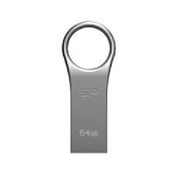 Usb 2.0 Flash Disk, 64Gb, F80, Silver, Silicon Power