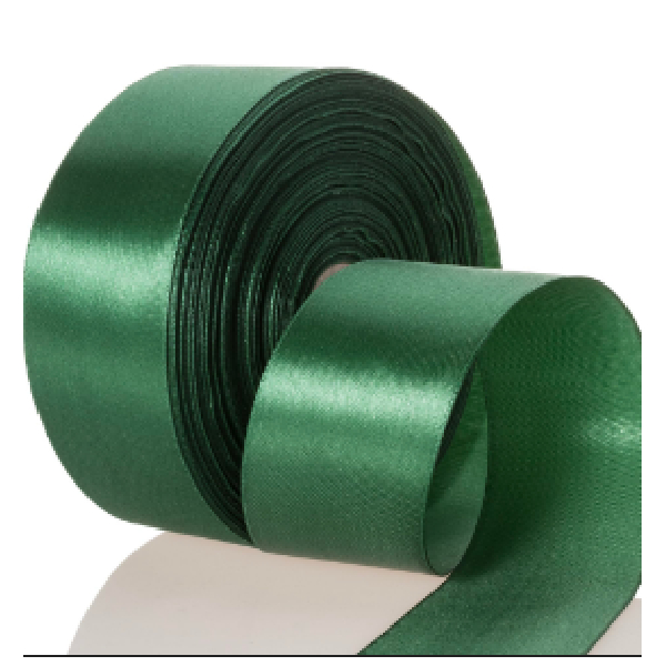 Single Side Polyester Ribbon 40mm, 25 Yards, Forest Green Color