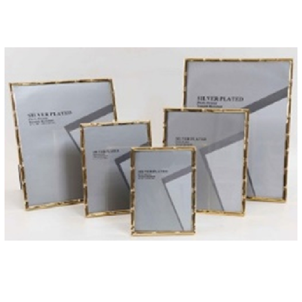 Photo Frame 6X8 Inch Shiny Gold With Design