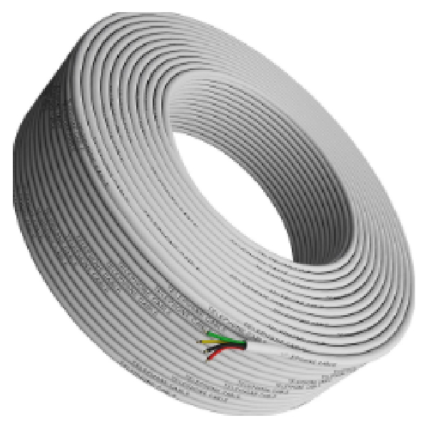 Telephone Cable 4 Core Round Per Meter Sunpower Single Strand 4 White