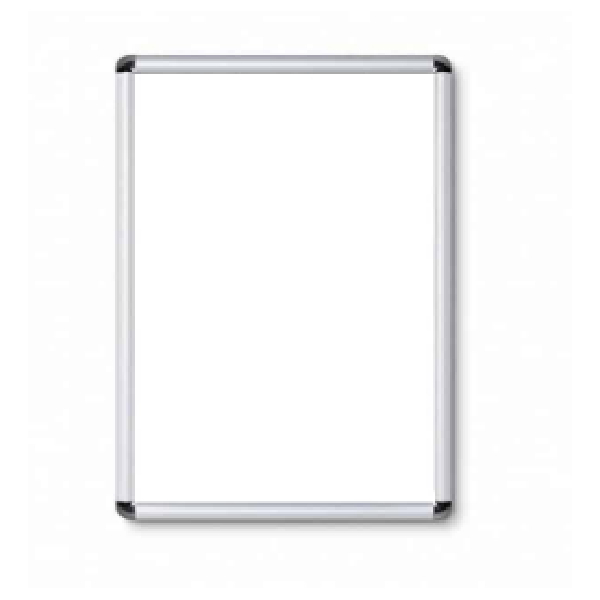 Aluminum Snap Frame Black With Silver Round Edges, Size : A2
