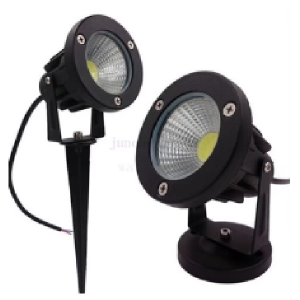 Led Garden Light With Spike Cob 5 Watts Win Win Black