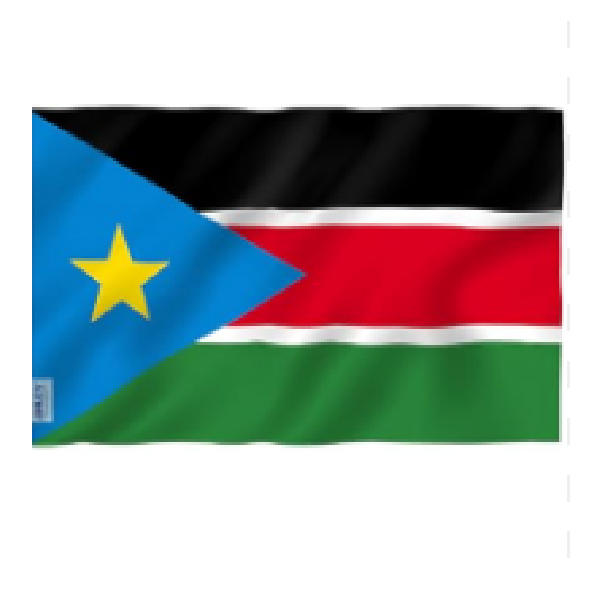 Flag Cloth Material 36cm X 60cm With Two Eyelets On Side, South Sudan