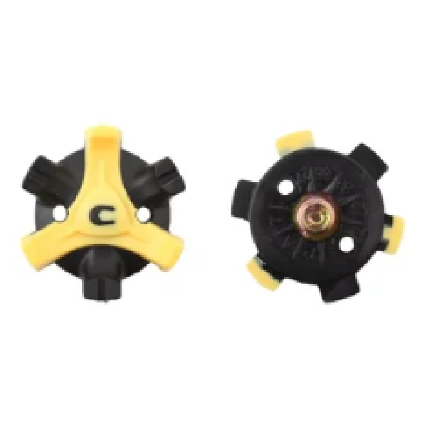 Screw Rotating Golf Spikes Yellow/Black XD01