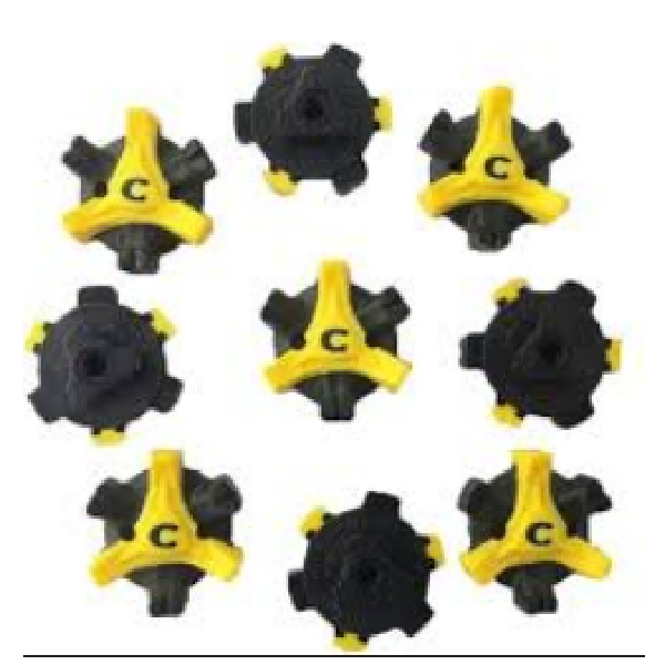 Golf Shoe Spikes Yellow/Black XD07