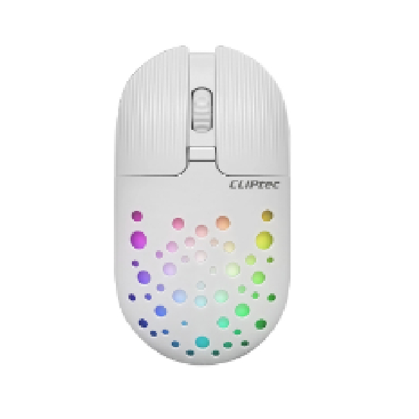 Cliptec 1600Dpi 2.4Ghz Illumination Rechargeable Silent Wireless Mouse(Ion-Energy)-White