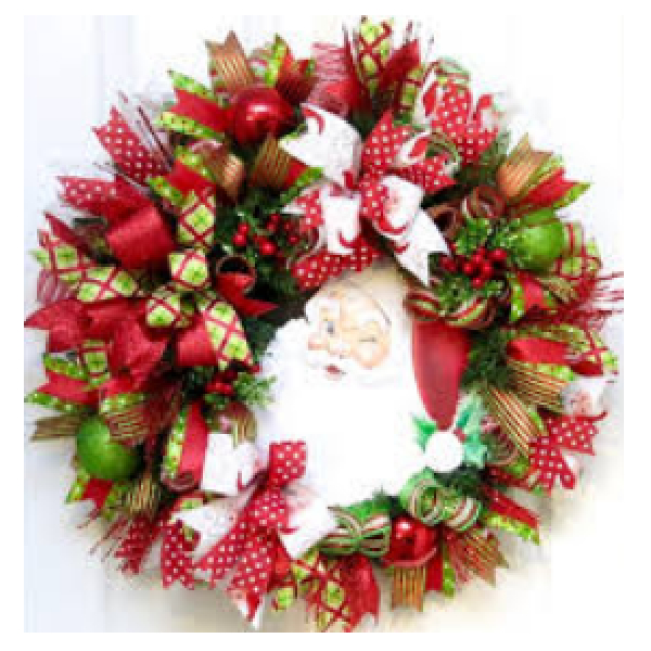 Wreath X-Mass, Santa 22Cm